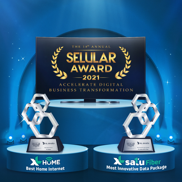 XL Axiata raih 2 pengharagaan Selular Awards 2021. Foto: Dok. XL Axiata