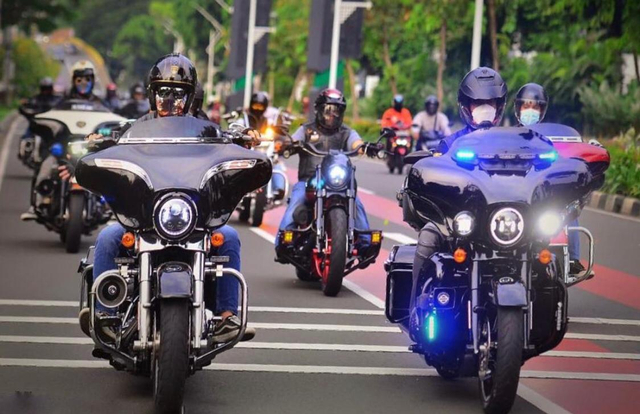Komunitas motor Harley-Davidson, Harley Owners Group Anak Elang Jakarta Chapter. Foto: HOG Anak Elang Jakarta Chapter