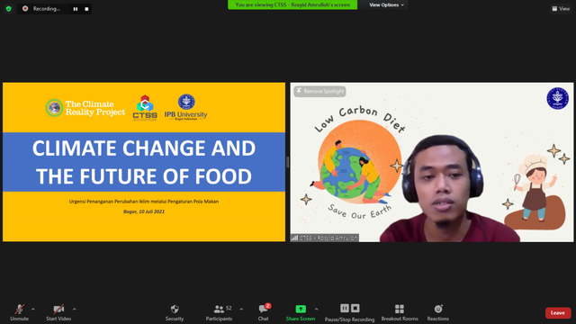 Mahasiswa IPB University Kampanyekan Penanganan Perubahan Iklim Melalui Pengaturan Makan Rendah Karbon