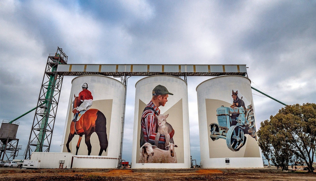 Silo Pingrup karya Evoca1. Foto: Tourism Western Australia.