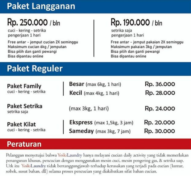 'Yoiki Laundry' Layanan Jasa Cuci Pakaian yang Bisa Dipantau Online dan Murah (92751)