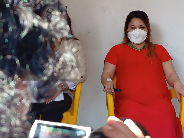 Ibu hamil, Amriana (34) pemilik warkop yang menjadi korban pemukulan Satpol PP di Gowa. Foto: Dok. Istimewa