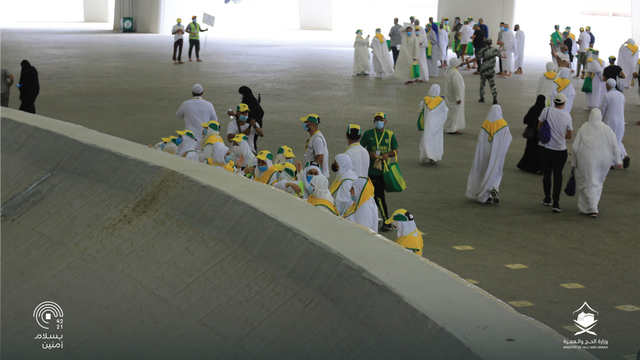 Suasana Lempar Jumrah pada Hari Keempat Haji 2021 (30665)