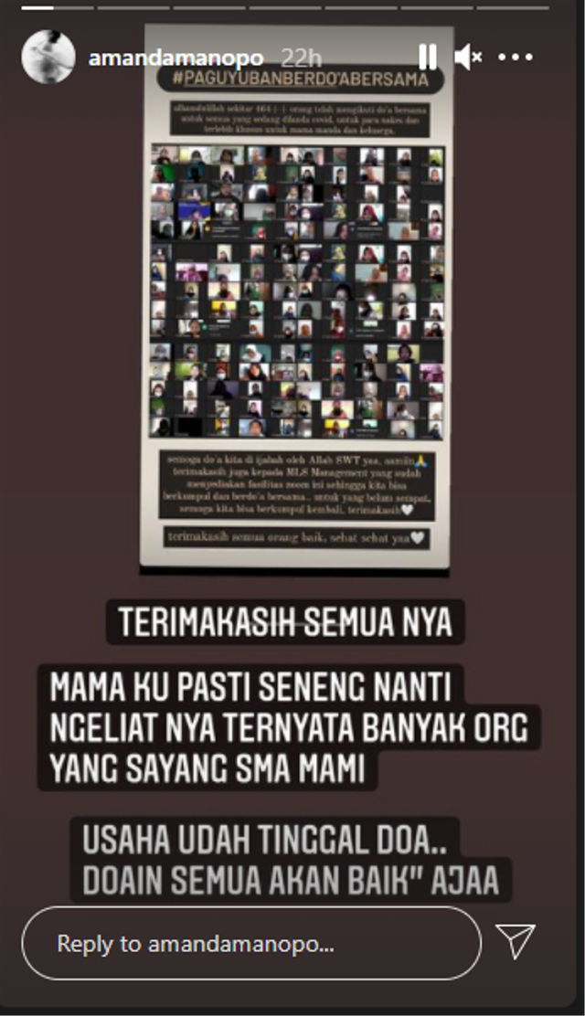 Ibunda Jatuh Sakit, Amanda Manopo: Mami Kuat, Mami Bisa (46546)