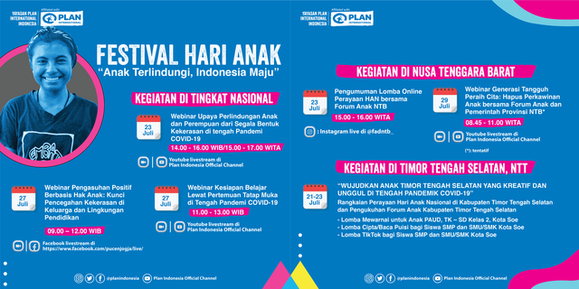 Kalender Festival Hari Anak Nasional Plan Indonesia