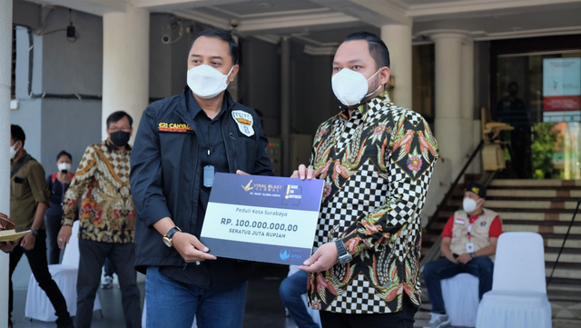 Viral Blast Global Sumbang Rp100 Juta ke Pemkot Surabaya untuk Tangani COVID-19