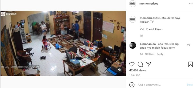 Detik-detik Balita Tertimpa TV Saat Orang Tuanya Asyik dengan HP (361665)