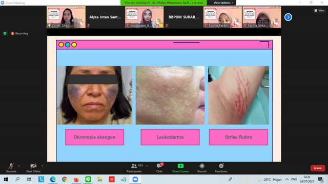 webinar “See You with Healthy Skin, See You with Safe Beauty Product” yang digelar Pengabdian Masyarakat (pengmas) BEM Fakultas Farmasi (FF) Universitas Airlangga (Unair) (24/7).