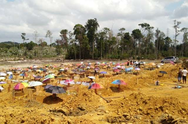 Tempat pemakaman khusus jenazah pasien Corona di Sei Temiang, Batam. (Foto: Reza/batamnews)
