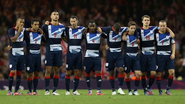 Tim sepak bola Inggris Raya di Olimpiade 2012. Foto: Julian Finney/Getty Images