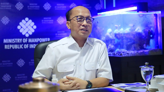 Sekretaris Jenderal Kementerian Ketenagakerjaan Anwar Sanusi. Foto: Kemnaker RI