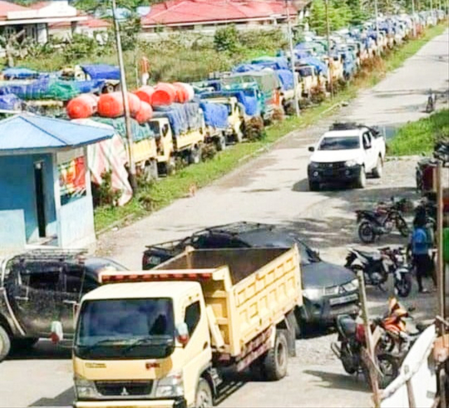 Massa Erdi Dabi Buka Palang Jalan Trans Papua Elelim-Wamena (18408)