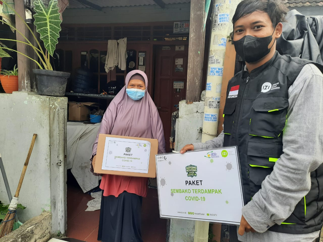 Laznas Chevron Gandeng IZI Banten Salurkan 100 Paket Sembako Terdampak Covid-19