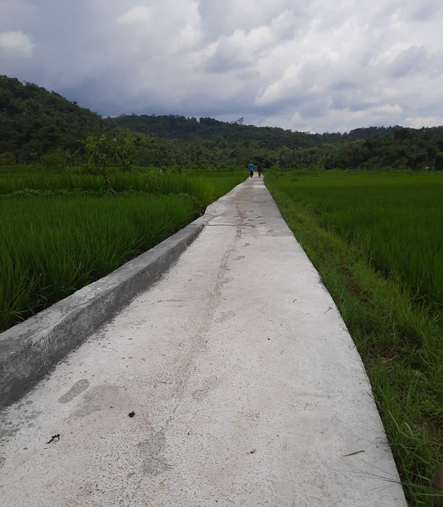 Pembangunan jalan pertanian di Desa Panaragan, Ciamis. Foto: Dok. Kementerian Pertanian