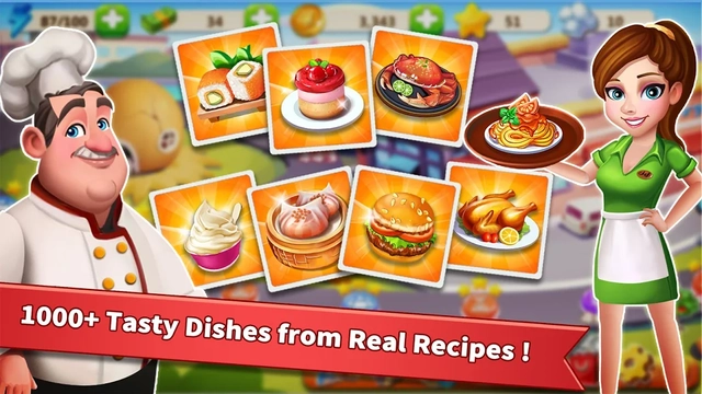 Tampilan game memasak Rising Super Chef. Foto: Mini Stone Games via Google Play Store.