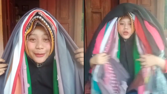 Kocak, Perempuan Ini Coba Pakai Jilbab 100 Lapis, Warganet: Kayak Reog Ponorogo (46246)