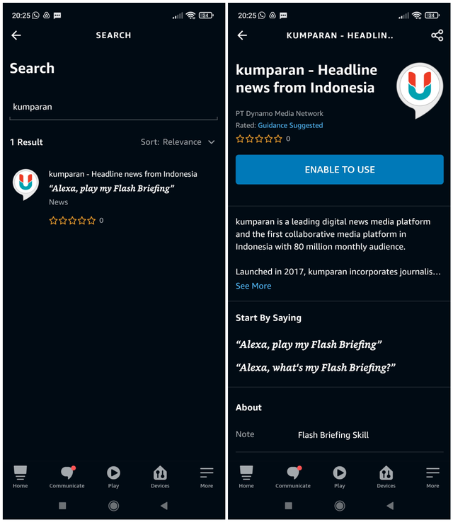 Tutorial berita kumparan di Amazon Alexa Foto: Kevin S. Kurnianto/kumparan