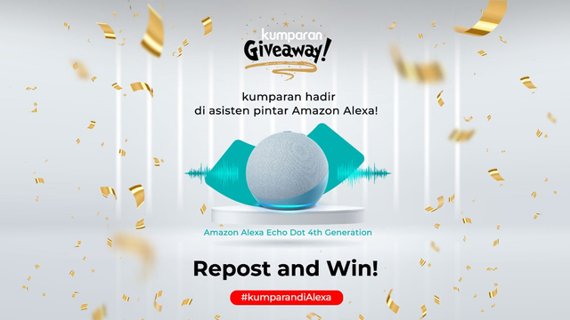 Giveaway speaker pintar Echo Amazon Alexa dan kumparan. Foto: kumparan