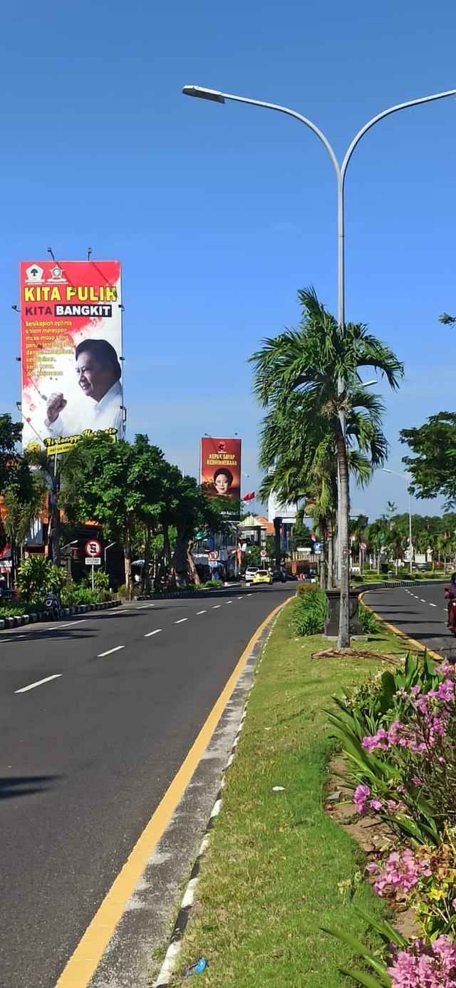 Saat Baliho Puan dan Airlangga Bersanding di Bali. Foto: Denita BR Matondang/kumparan