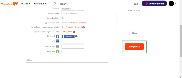 Cara Menghapus Akun Wattpad Secara Permanen