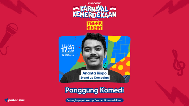 Komika Ananta Rispo akan tampil di Panggung Komedi Karnaval Kemerdekaan 2021 kumparan. Foto: kumparan