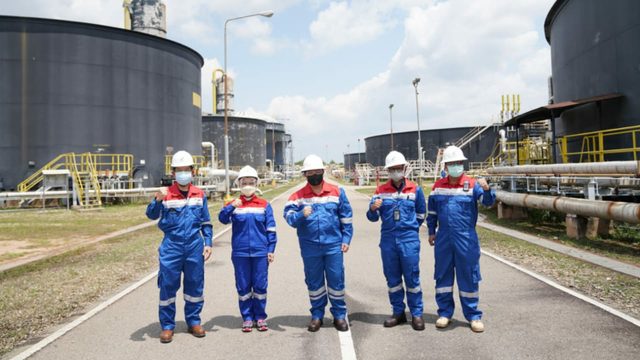 Erick Thohir Tinjau Lapangan dan Sapa Pekerja Blok Rokan. Foto: Dok. Pertamina