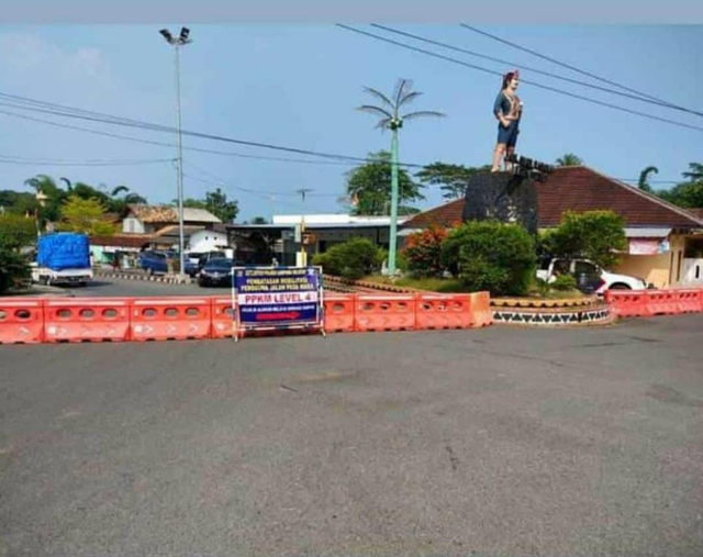 Diberlakukan PPKM Level 4, Ini Lokasi Penyekatan di Lampung Selatan (1)