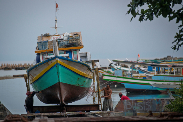 Sejumlah nelayan. Foto: Aditya Pradana Putra/ANTARA FOTO
