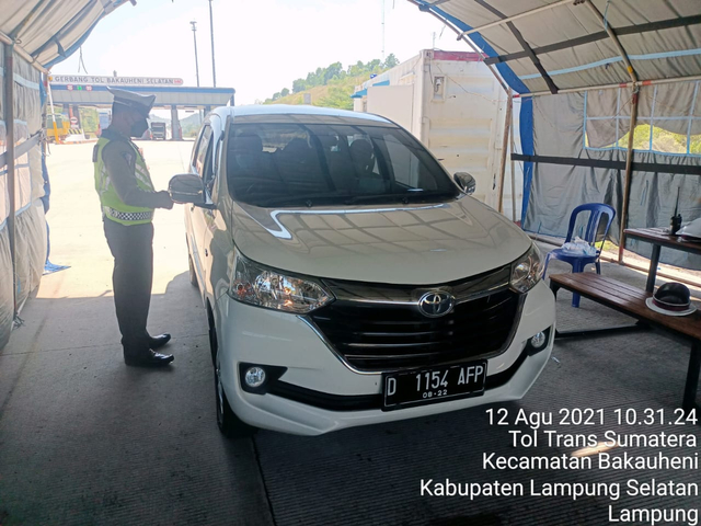Perpanjangan PPKM, Ini Sejumlah Titik Tol di Lampung yang Dilakukan Penyekatan (4)