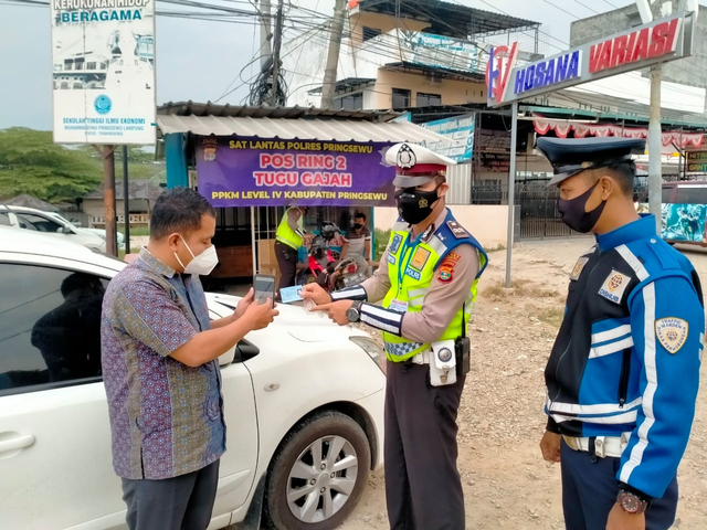 Ini Lokasi Penyekatan di Kabupaten Pringsewu, Lampung (1)