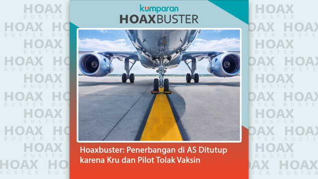 Hoaxbuster: Penerbangan di AS Ditutup karena Kru dan Pilot Tolak Vaksin. Foto: Shutter Stock
