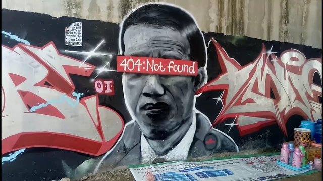 Mural Jokowi Not Found di Tangerang. Foto: Polres Tangerang