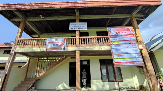 Kantor Balai Desa Lolan di Kabupaten Bolmong, Sulawesi Utara