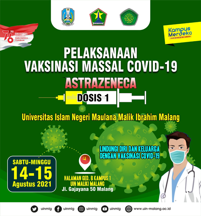 Uin Malang Siapkan 5000 Dosis Vaksin Untuk Vakksinasi Massal Tahap 1 Kumparan Com
