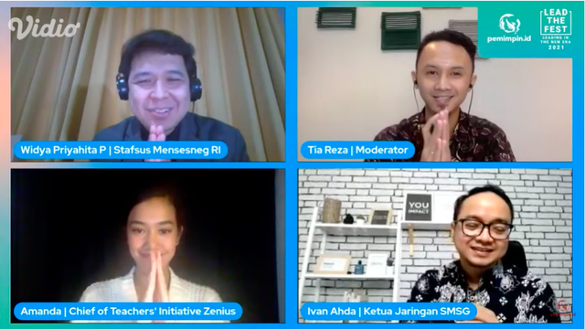 Saat sesi Talkshow para Pembicara bersama Tia Reza sebagai moderator, Sabtu (14/08/2021).