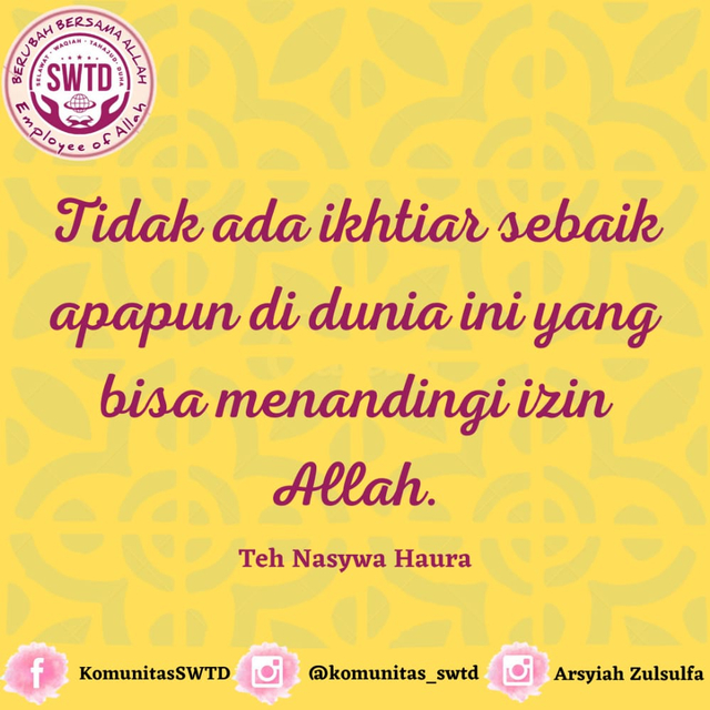 quotes SWTD (Sumber: Dokumentasi SWTD)