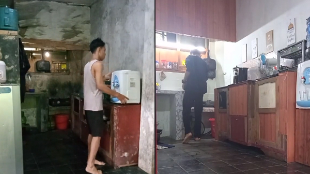 Pria semangat renovasi sendiri dapur rumahnya. (Foto: @bangsatria_98/TikTok)