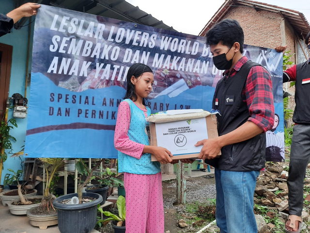 DD bersama Leslar Lovers berbagi untuk anak-anak yatim dan dhuafa di Lampung (Sabtu, 14/08/2021). Dok. Dompet Dhuafa