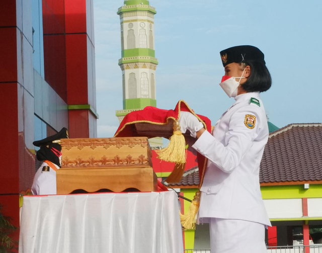 Pemkot Bandar Lampung Gelar Upacara HUT ke-76 RI dengan Peserta Terbatas (3)