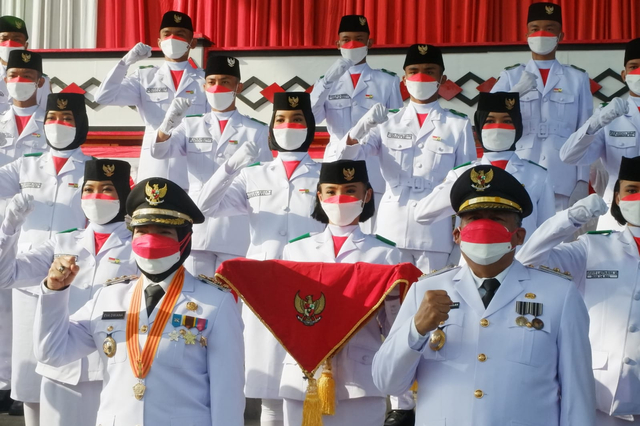 Sosok Pembawa Baki Bendera Merah Putih Paskibra Bandar Lampung, Karen Candatara (2)