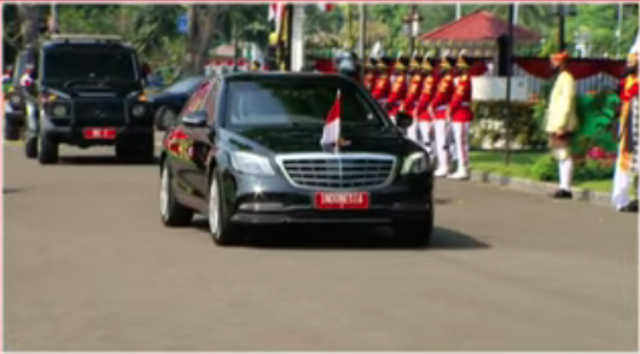 Mobil Kepresidenan Jokowi saat Upacara 17 Agustus 2021. Foto: dok. Youtube Sekretariat Presiden