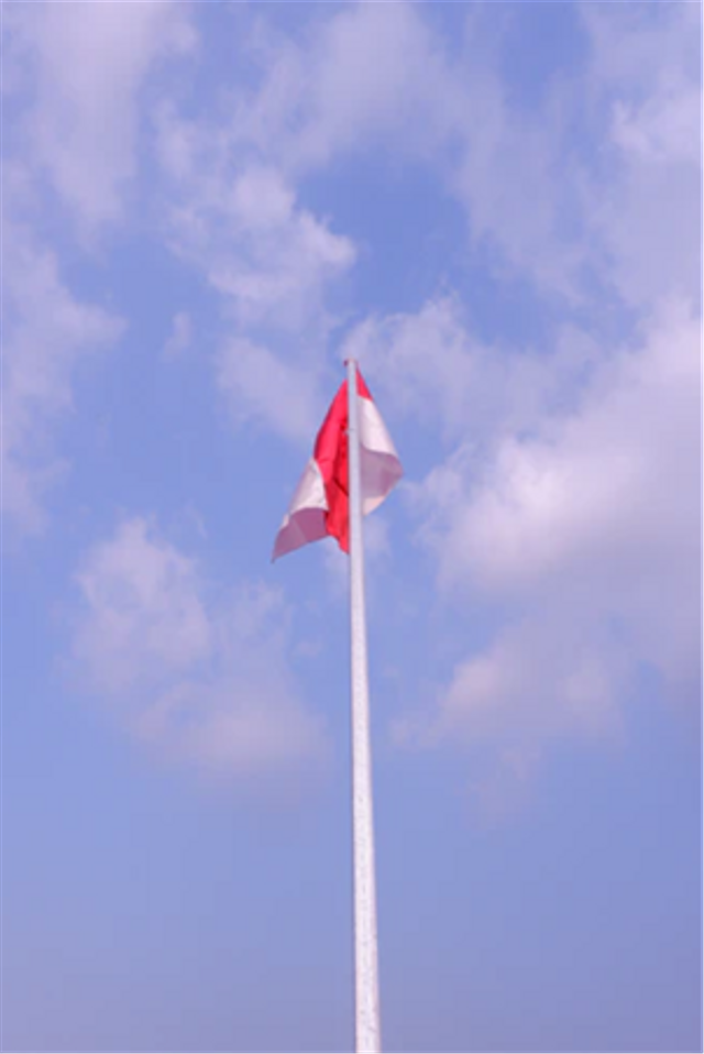 Ilustrasi bendera yang ada di Istana Merdeka saat upacara HUT ke-76 Republik Indonesia. https://unsplash.com/