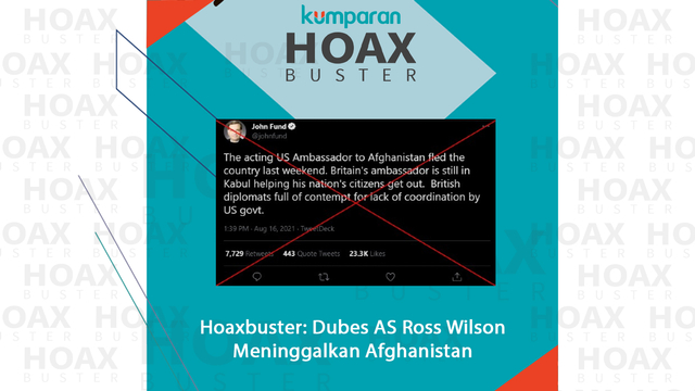 Hoaxbuster: Dubes AS Ross Wilson Meninggalkan Afghanistan. Foto: kumparan