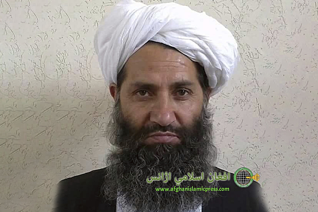 Pemimpin Taliban Afghanistan Mawlawi Hibatullah Akhundzada. Foto: Afghan Islamic Press via AP