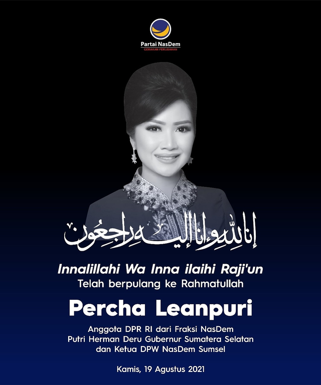 NasDem Berduka Wafatnya Anggota DPR Percha Leanpuri: Pribadi Rendah Hati (101194)