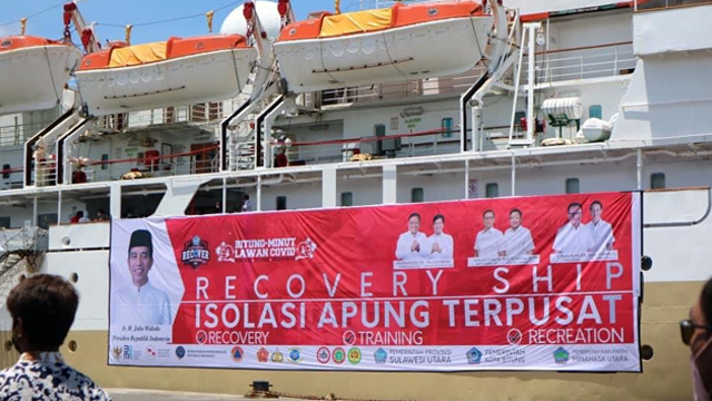 Recovery Ship, kapal laut yang akan digunakan untuk isolasi apung terpusat di Kota Bitung dan Kabupaten Minahasa Utara