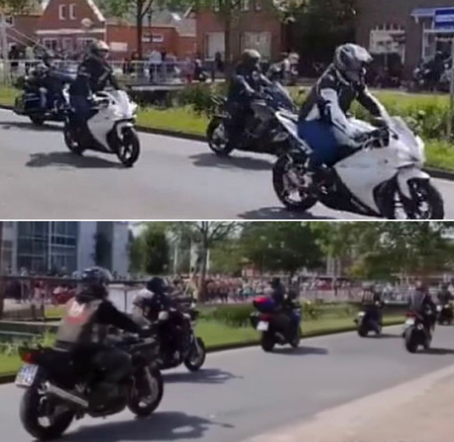 Puluhan ribu anggota geng motor di Jerman kabulkan keinginan bocah 6 tahun pengidap kanker. Foto: Istimewa.