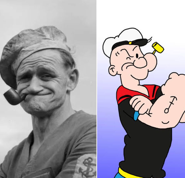 Sosok Nyata Tokoh Kartun Popeye, Ternyata Pelaut Paling Ditakuti