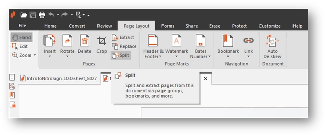 How to Split a PDF into Multiple Files in Nitro