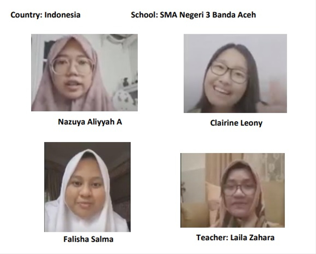 Pelajar Aceh dan guru pembimbing yang ikut debat internasional. 